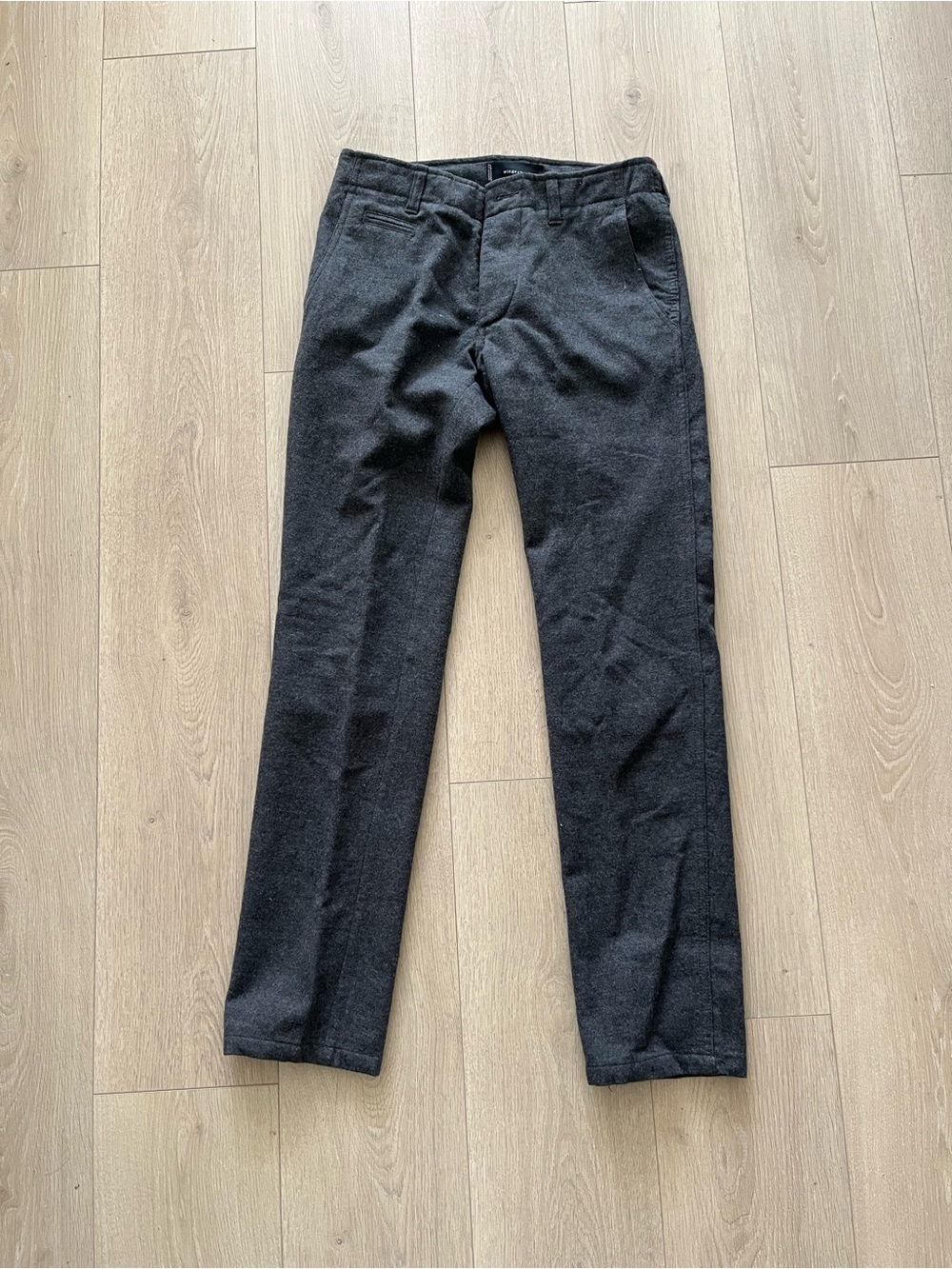 Wings + Horns Dark Charcoal Straight Dress Pants